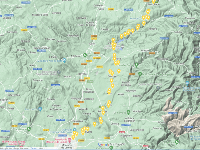 Samos to Montforte de Lemos