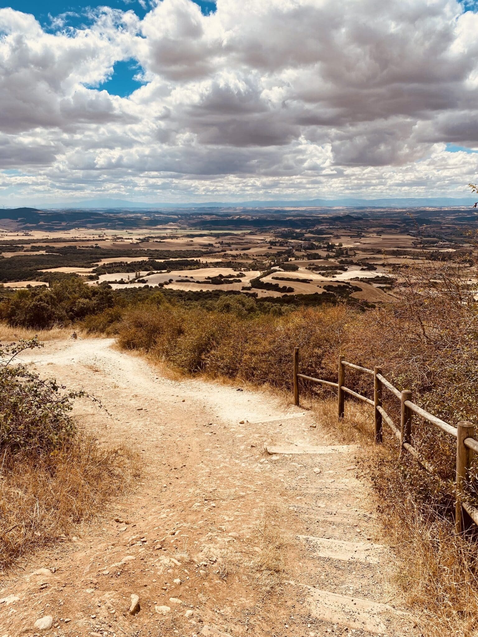 Descent from Alto del Perdon